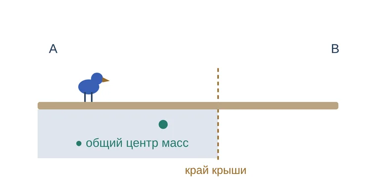 Модель к задаче «Голубь на краю доски»